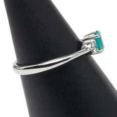 Pt900 プラチナ パライバトルマリン0.28ct ダイヤ0.11ct リング 指輪 レディース 8号 【中古】