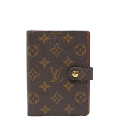 ルイ ヴィトン モノグラム アジェンダPM 手帳カバー R20005 ブラウン PVC レザー レディース LOUIS VUITTON 【中古】