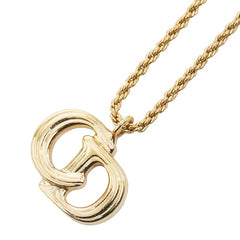 ディオール CDロゴ ネックレス ゴールド メッキ レディース Dior 【中古】