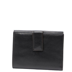 サルヴァトーレフェラガモ ガンチーニ 二つ折り財布 ブラック レザー レディース Salvatore Ferragamo 【中古】
