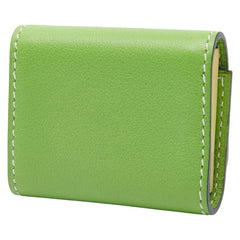 エルメス アラジフ ポストイットケース 付箋カバー グリーン レザー レディース HERMES 【中古】