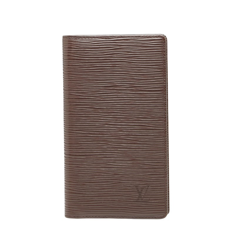 ルイ ヴィトン エピ アジェンダポッシュ 手帳カバー R2052D モカ ブラウン レザー レディース LOUIS VUITTON 【中古】