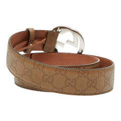 グッチ グッチシマ ベルト サイズ：90 36 114984 ブラウン レザー メンズ GUCCI 【中古】