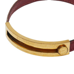 エルメス プスプス バングル レッド レザー レディース HERMES 【中古】