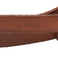 エルメス アピ3 ブレスレット 3連 ブラウン レザー レディース HERMES 【中古】