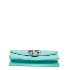 ティファニー T デコ カードケース パスケース ティファニーブルー レザー レディース TIFFANY&Co. 【中古】