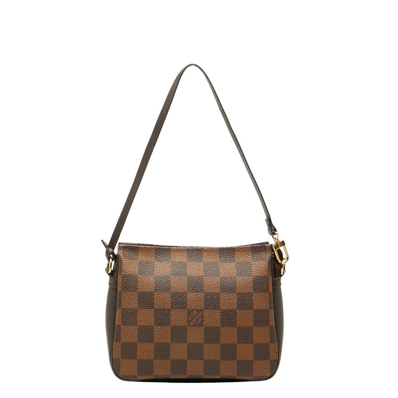 ルイ ヴィトン ダミエ トゥルース メイクアップ アクセサリーポーチ ハンドバッグ N51982 ブラウン PVC レザー レディース LOUIS VUITTON 【中古】