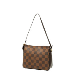 ルイ ヴィトン ダミエ トゥルース メイクアップ アクセサリーポーチ ハンドバッグ N51982 ブラウン PVC レザー レディース LOUIS VUITTON 【中古】