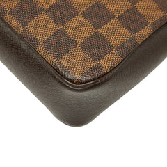 ルイ ヴィトン ダミエ トゥルース メイクアップ アクセサリーポーチ ハンドバッグ N51982 ブラウン PVC レザー レディース LOUIS VUITTON 【中古】