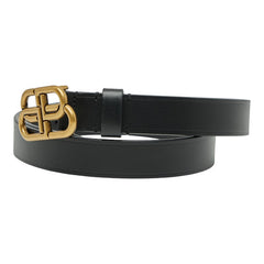 バレンシアガ BB THIN BELT ベルト サイズ：75 581690 ブラック レザー レディース BALENCIAGA 【中古】