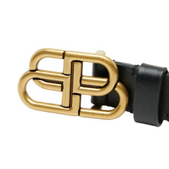 バレンシアガ BB THIN BELT ベルト サイズ：75 581690 ブラック レザー レディース BALENCIAGA 【中古】