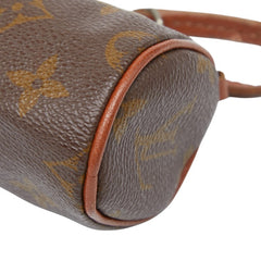 ルイ ヴィトン モノグラム パピヨン30 付属品 ポーチ M51385 ブラウン PVC レザー レディース LOUIS VUITTON 【中古】
