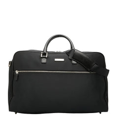 バーバリー ノバチェック ボストンバッグ ショルダーバッグ 2WAY ブラック ナイロン レザー レディース BURBERRY 【中古】