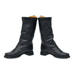 エルメス ブーツ サイズ:35 1/2 ブラック レザー レディース HERMES 【中古】