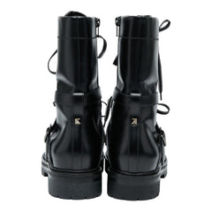 ヴァレンティノ コンバットブーツ サイズ:41 ブラック レザー レディース VALENTINO 【中古】