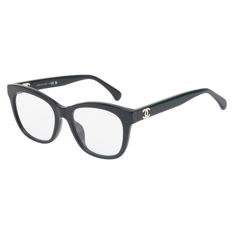 シャネル ココマーク メガネ ブラック プラスチック レディース CHANEL 【中古】