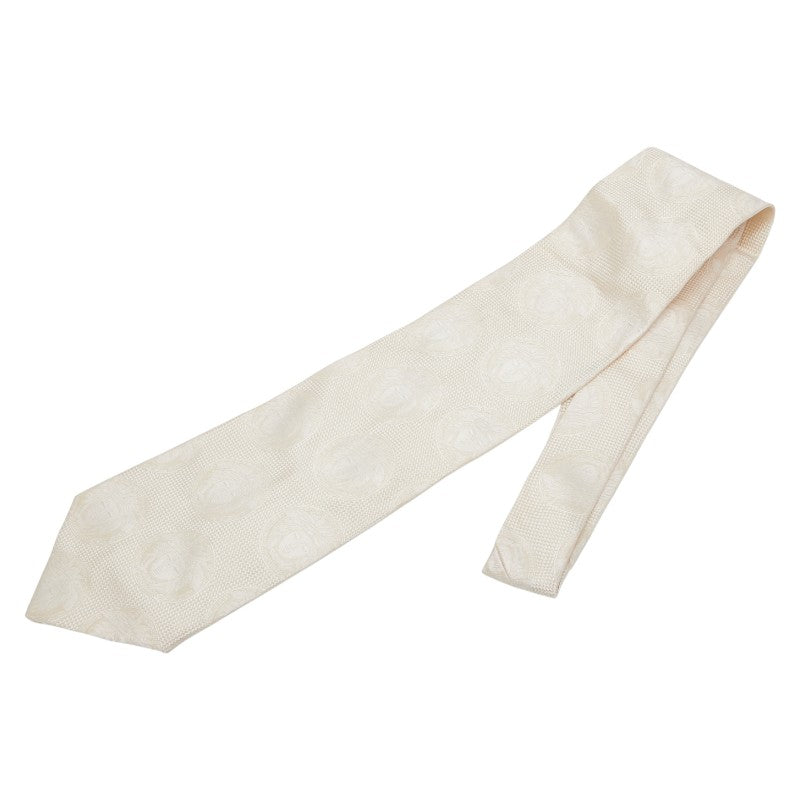 ヴェルサーチェ メデューサロゴ ネクタイ ベージュ シルク メンズ VERSACE 【中古】