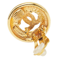 シャネル ココマーク ラウンド イヤリング ゴールド メッキ レディース CHANEL 【中古】