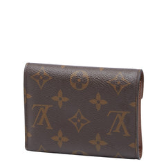 ルイ ヴィトン モノグラム ポルトフォイユ ヴィクトリーヌ 三つ折り財布 M62472 ブラウン PVC レザー レディース LOUIS VUITTON 【中古】