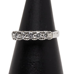 Pt900 プラチナ ダイヤモンド0.25ct 一文字リング 指輪 レディース 8号 【中古】