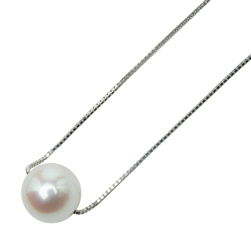 Pt850 プラチナ アコヤパール7.6mm パール ネックレス レディース 【中古】