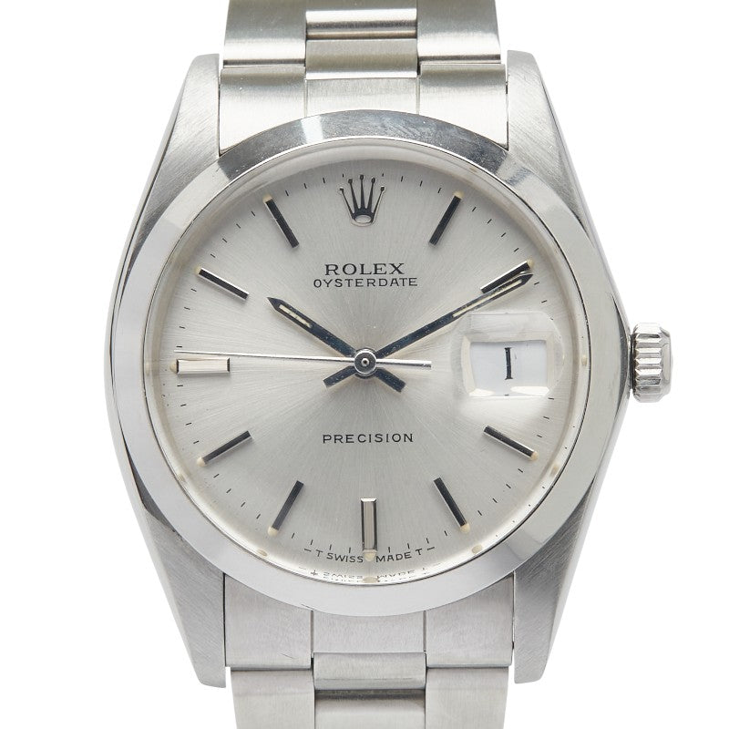 ロレックス オイスターデイト プレシジョン 腕時計 6694 手巻き シルバー文字盤 ステンレススチール メンズ ROLEX 【中古】
