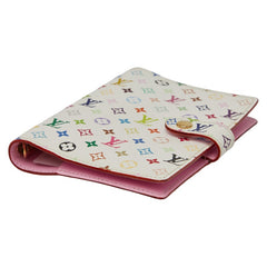 ルイ ヴィトン モノグラム マルチカラー アジェンダPM 手帳カバー R21074 ホワイト マルチカラー PVC レザー レディース LOUIS VUITTON 【中古】