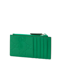 グッチ GG ラバーエフェクト コインケース パスケース フラグメントケース 771314 グリーン ラバー レディース GUCCI 【中古】