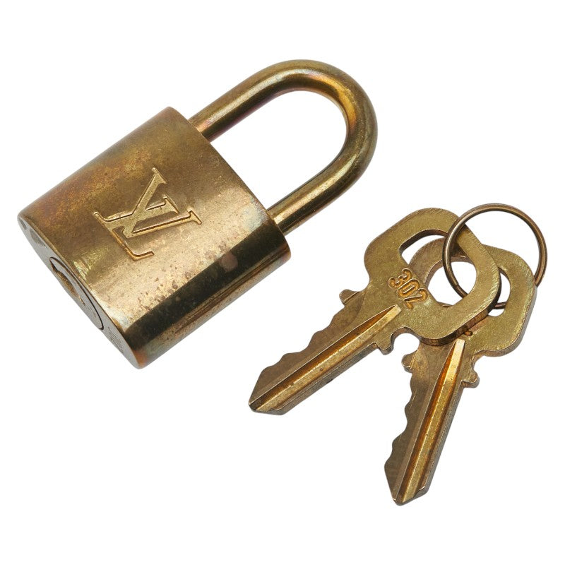 ルイ ヴィトン カデナ 南京錠 キー セット ゴールド メッキ レディース LOUIS VUITTON 【中古】