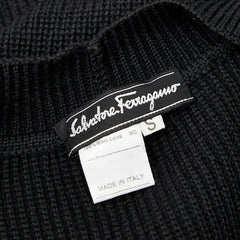 サルヴァトーレフェラガモ ヴァラボタン カーディガン サイズ：S ブラック ウール レディース Salvatore Ferragamo 【中古】