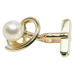 ミキモト K14YG イエローゴールド アコヤパール8ｍｍ カフス カフリンクス レディース MIKIMOTO 【中古】