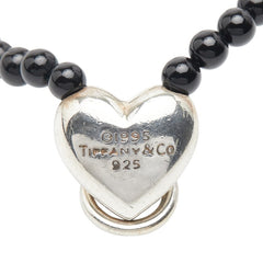 ティファニー ハートノック ネックレス シルバー ブラック SV925 シルバー オニキス レディース TIFFANY&Co. 【中古】