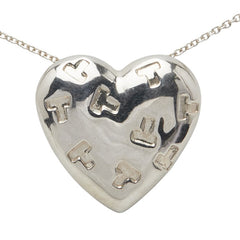 ティファニー ハート Tロゴ ネックレス SV925 シルバー レディース TIFFANY&Co. 【中古】