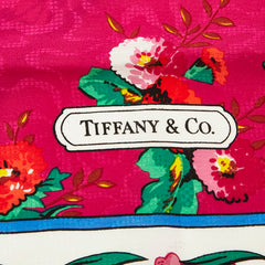 ティファニー フラワー 花柄 スカーフ ホワイト マルチカラー レディース TIFFANY&Co. 【中古】