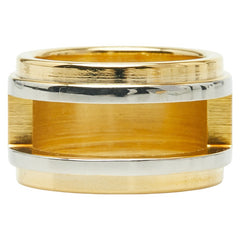 フェンディ ロゴ スカーフリング ゴールド シルバー メッキ メタル レディース FENDI 【中古】