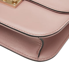 ヴァレンティノ スタッズ チェーン ショルダーバッグ ピンク レザー レディース VALENTINO 【中古】