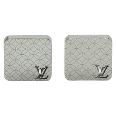 ルイ ヴィトン ブトン ドゥ マンシェット シャンゼリゼ カフス カフリンクス M65043 メタル レザー メンズ LOUIS VUITTON 【中古】