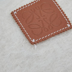 ロエベ アナグラム マフラー アイボリー ウール モヘヤ レディース LOEWE 【中古】