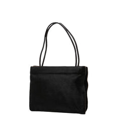 ボッテガヴェネタ ハンドバッグ ブラック ハラコ パテントレザー レディース BOTTEGAVENETA 【中古】