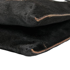 ボッテガヴェネタ ハンドバッグ ブラック ハラコ パテントレザー レディース BOTTEGAVENETA 【中古】