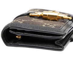 ディオール オブリーク キーケース 4連 ベージュ ネイビー キャンバス レザー レディース Dior 【中古】