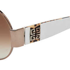 ジバンシー ロゴ サングラス SGV413 ブラウン ホワイト プラスチック レディース Givenchy 【中古】