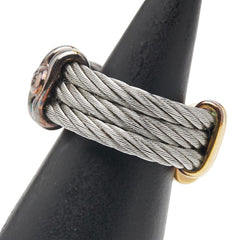 シャリオール ワイヤー リング 指輪 シルバー ゴールド ステンレススチール メッキ レディース CHARRIOL 【中古】