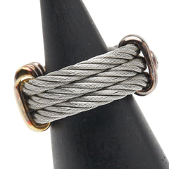 シャリオール ワイヤー リング 指輪 シルバー ゴールド ステンレススチール メッキ レディース CHARRIOL 【中古】