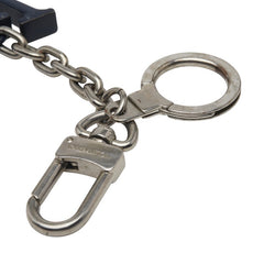 ルイ ヴィトン ポルトクレ イニシャルキーホルダー チャーム バッグチャーム M66839 シルバー ネイビー メタル レディース LOUIS VUITTON 【中古】