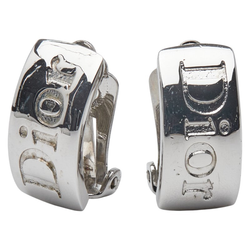 ディオール ロゴ イヤリング シルバー メタル レディース Dior 【中古】