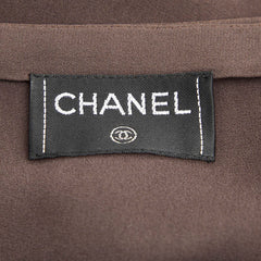 シャネル プリーツ ラップスカート ブラウン レディース CHANEL 【中古】