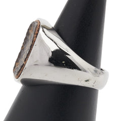 ルイ ヴィトン バーグ モノグラム パドロック リング 指輪 #L M00516 シルバー ブラウン メタル PVC メンズ LOUIS VUITTON 【中古】