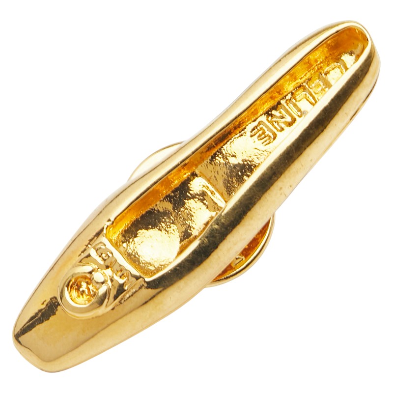 セリーヌ 靴 パンプス モチーフ ブローチ ゴールド メッキ レディース CELINE 【中古】