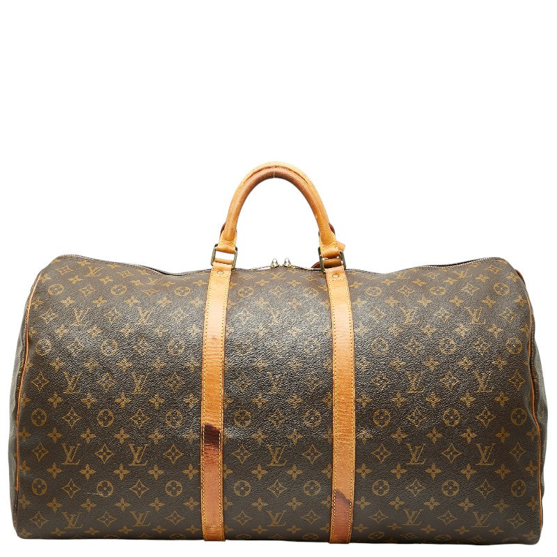 ルイ ヴィトン モノグラム キーポル60 ボストンバッグ トラベルバッグ M41422 ブラウン PVC レザー レディース LOUIS VUITTON 【中古】